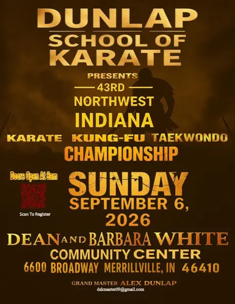 43rd Northwest Indiana Karate Kung-Fu Taekwondo Championship flyer